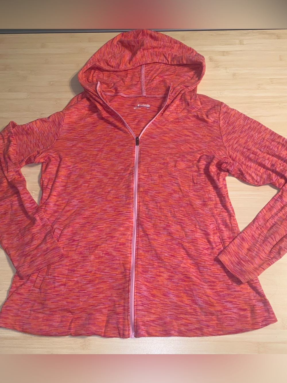 Columbia OuterSpaced Full Zip Hoodie Pink Orange Heathered Large